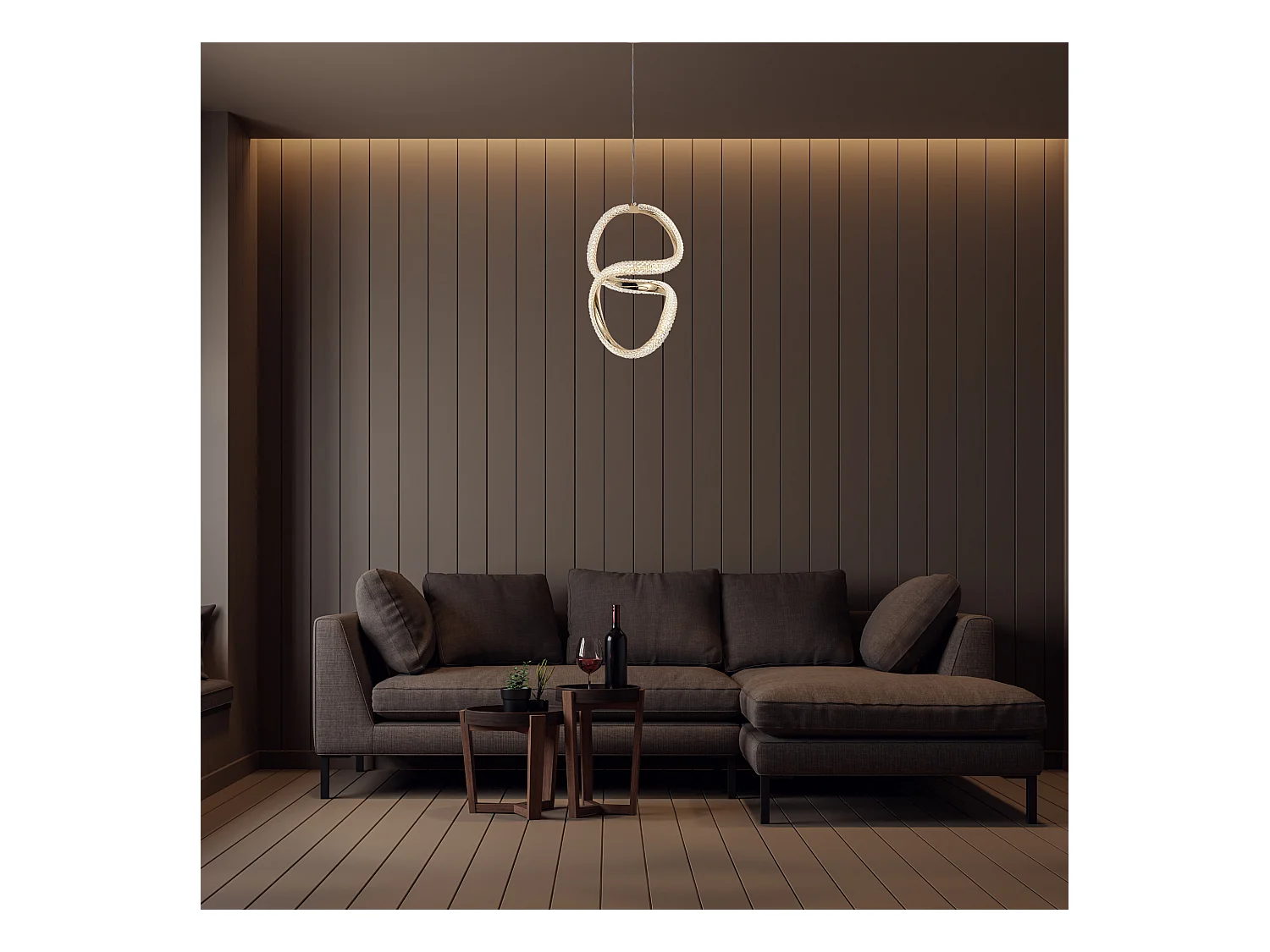 Lampe Suspendue Led Toolight G069-Cp Gold