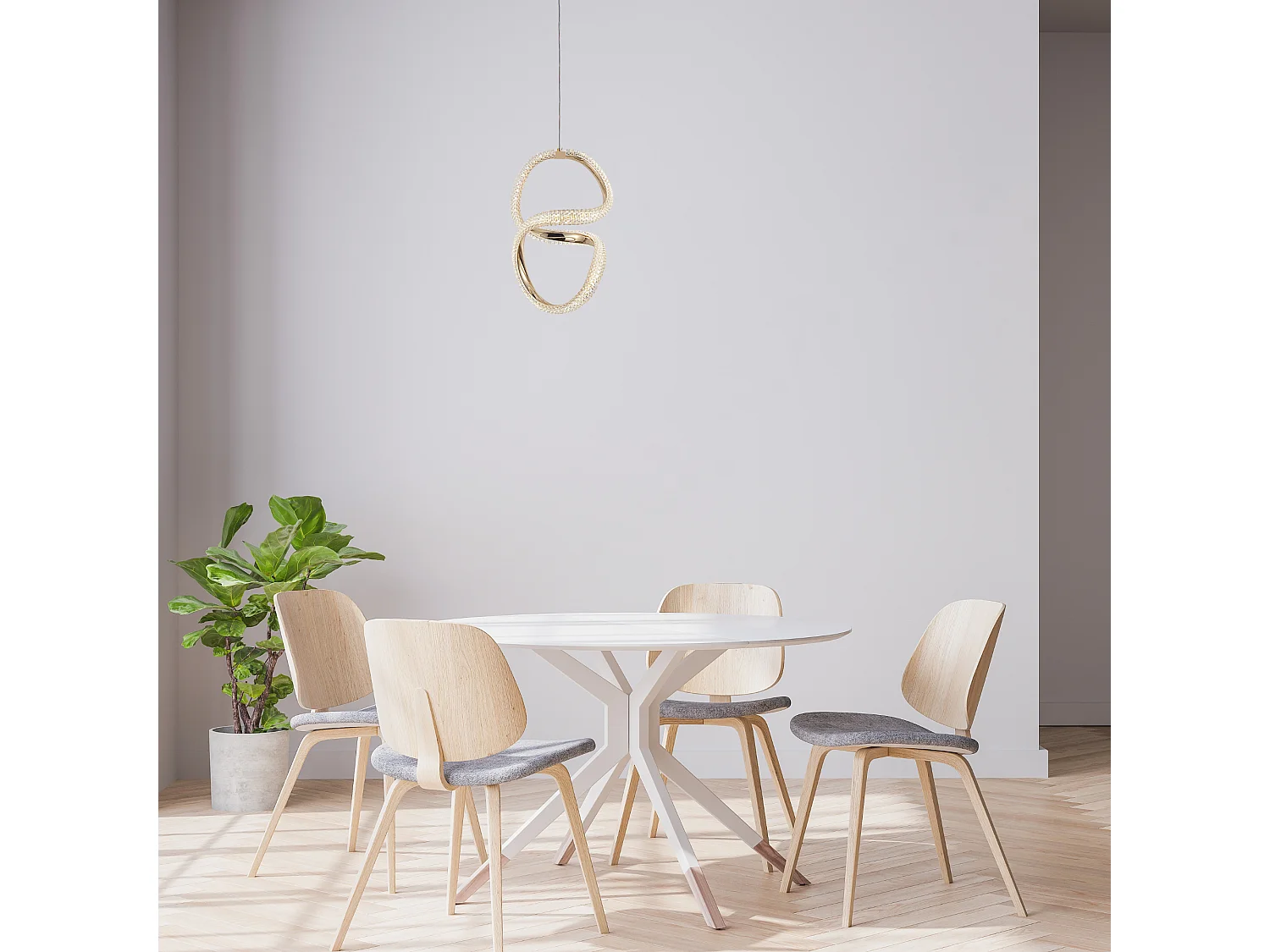 Lampe Suspendue Led Toolight G069-Cp Gold