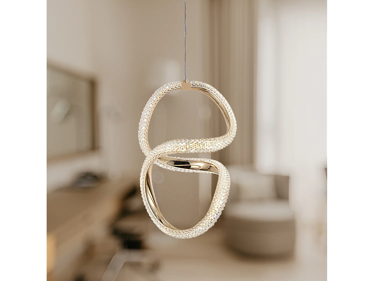 Lampe Suspendue Led Toolight G069-Cp Gold