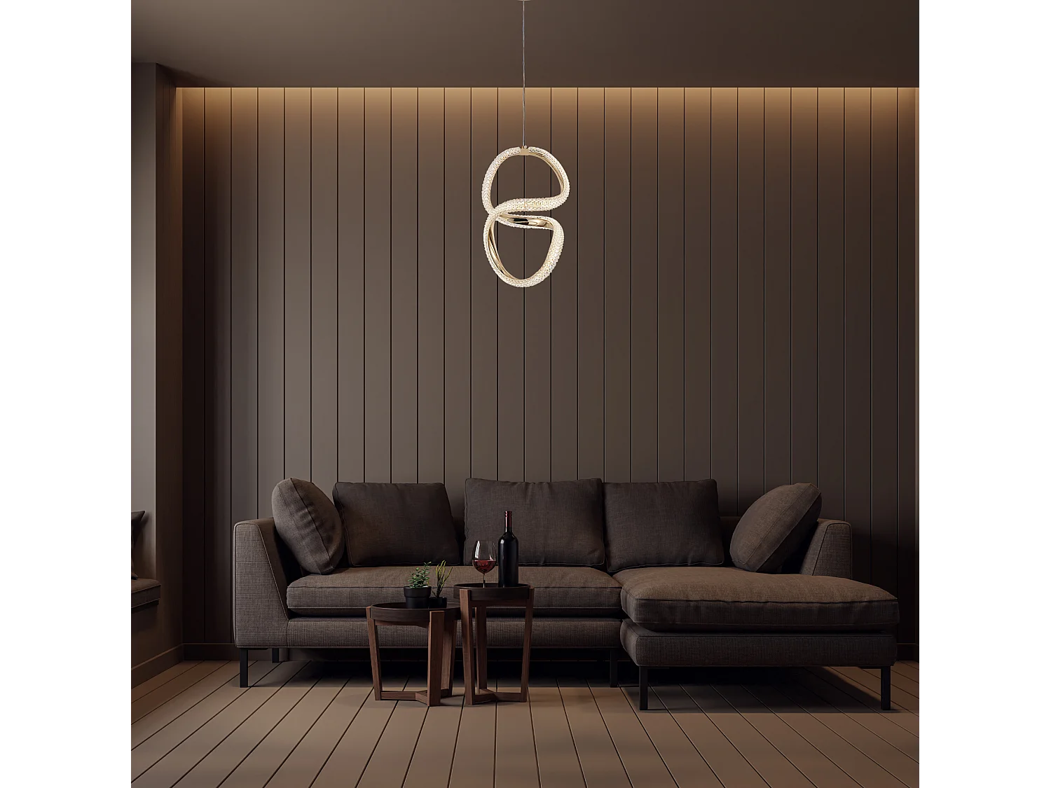 Lampe Suspendue Led Toolight G069-Cp Gold