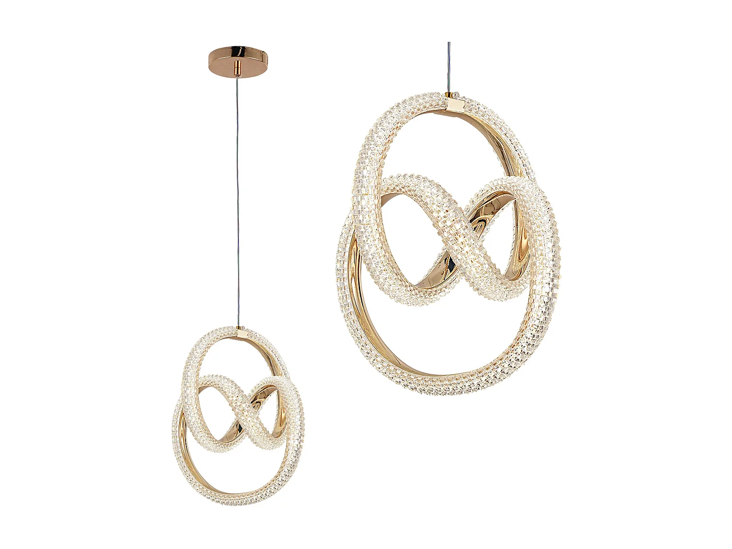 Lampe Suspendue Led Toolight G068-Cp Gold