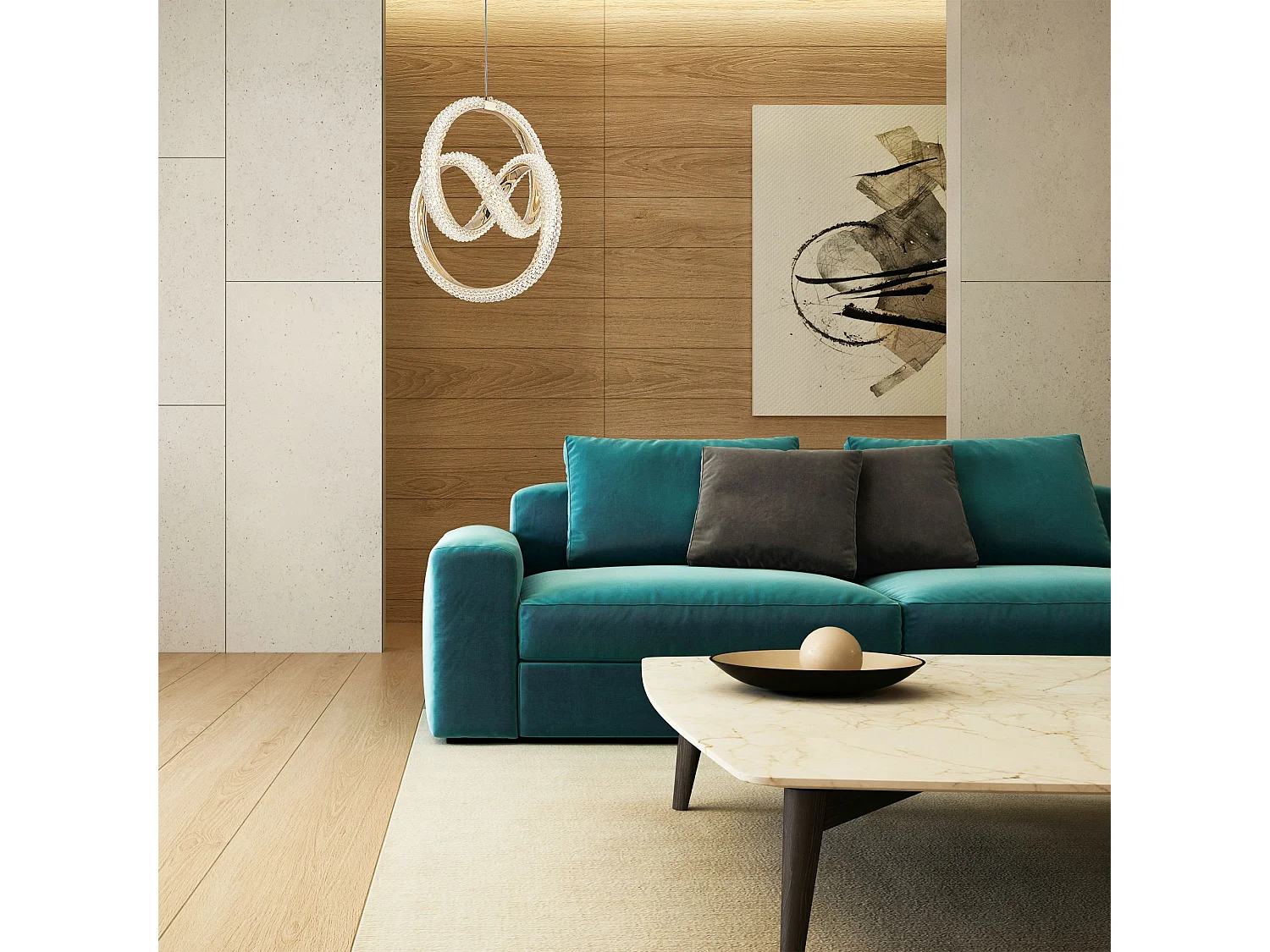 Lampe Suspendue Led Toolight G068-Cp Gold