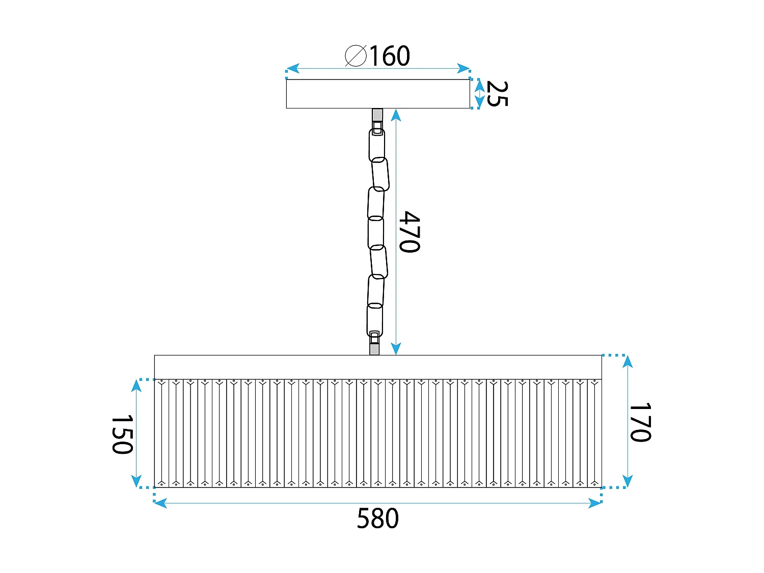 Hanglamp Toolight App1531-8Cp4 Gold