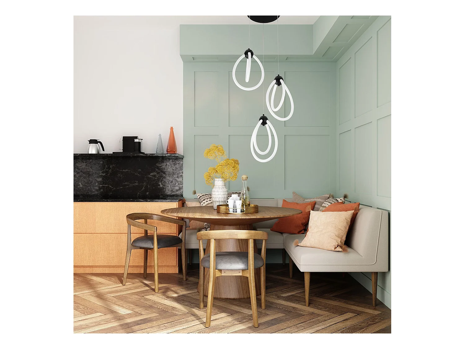 Lampe Suspendue Led Toolight G022-3Cpr Black