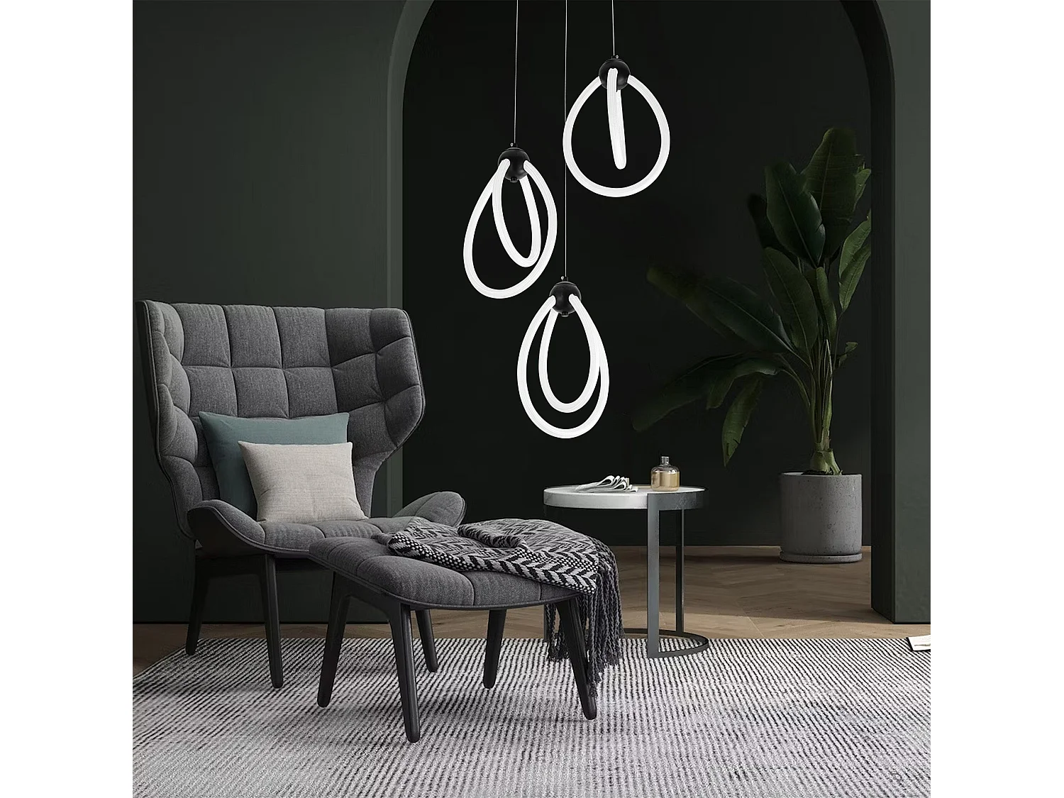 Lámpara Led Toolight G022-3Cpr Black