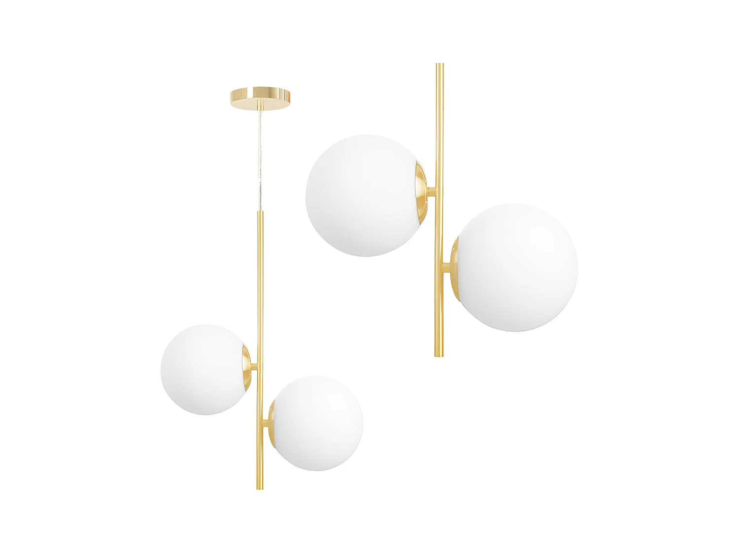 Lampe Suspendue Toolight G118-2Cp Gold White