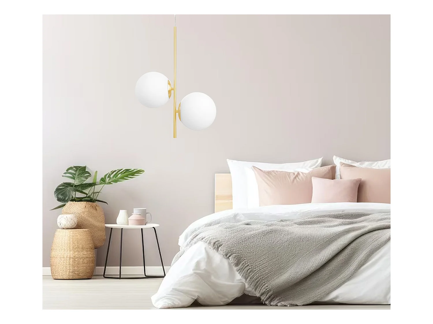 Lampe Suspendue Toolight G118-2Cp Gold White