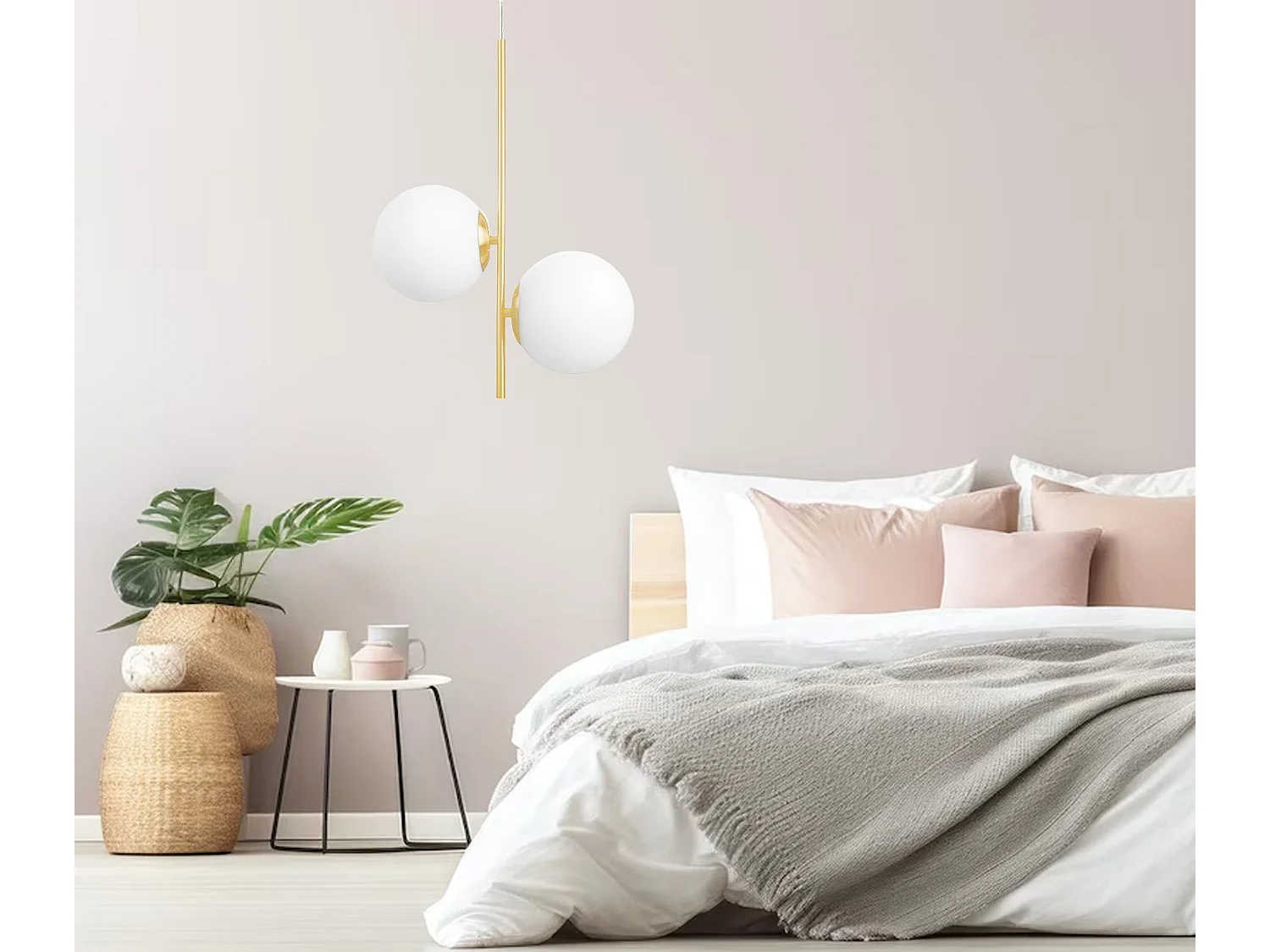 Lampe Suspendue Toolight G118-2Cp Gold White