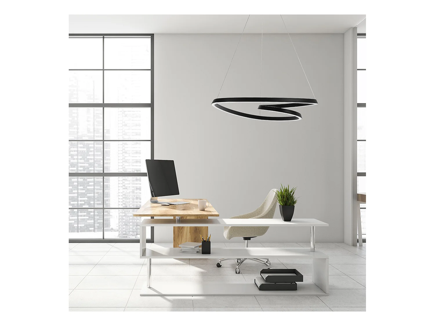 Lampe Suspendue Toolight App796-Cp Black