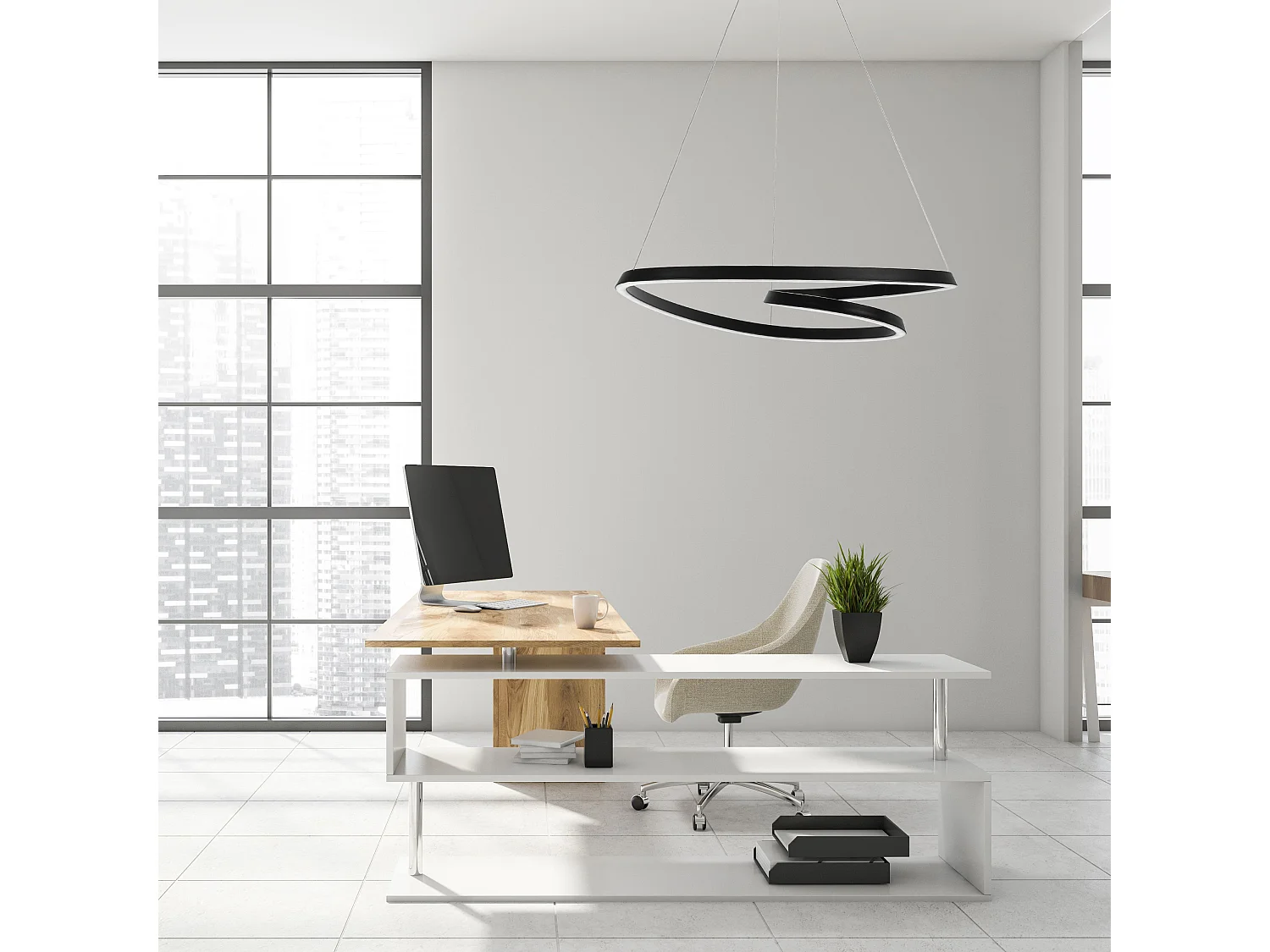 Lampe Suspendue Toolight App796-Cp Black