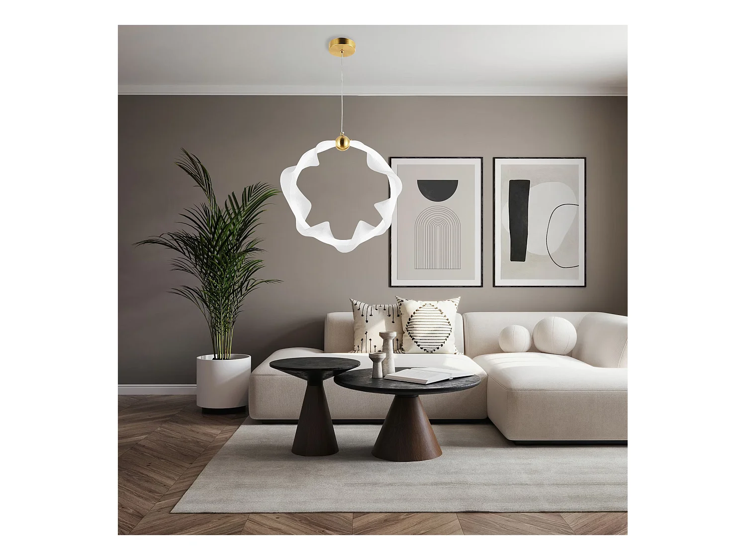 Lampe Suspendue Led Toolight G014-1Cp White Gold