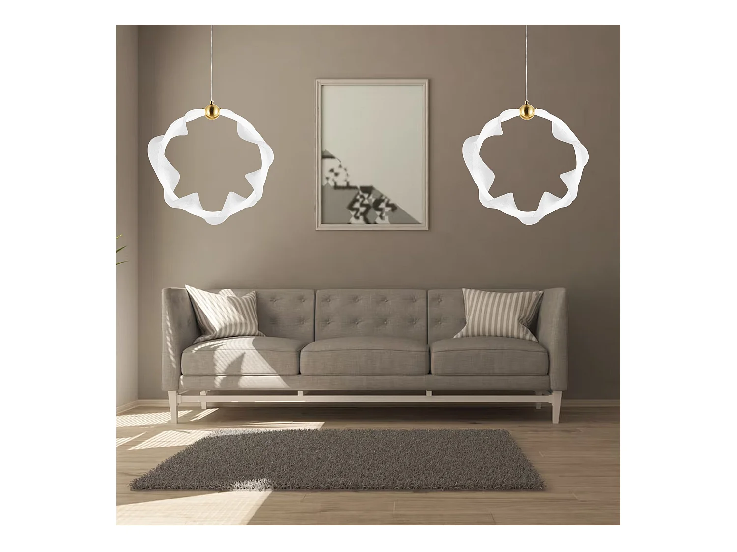 Lampe Suspendue Led Toolight G014-1Cp White Gold