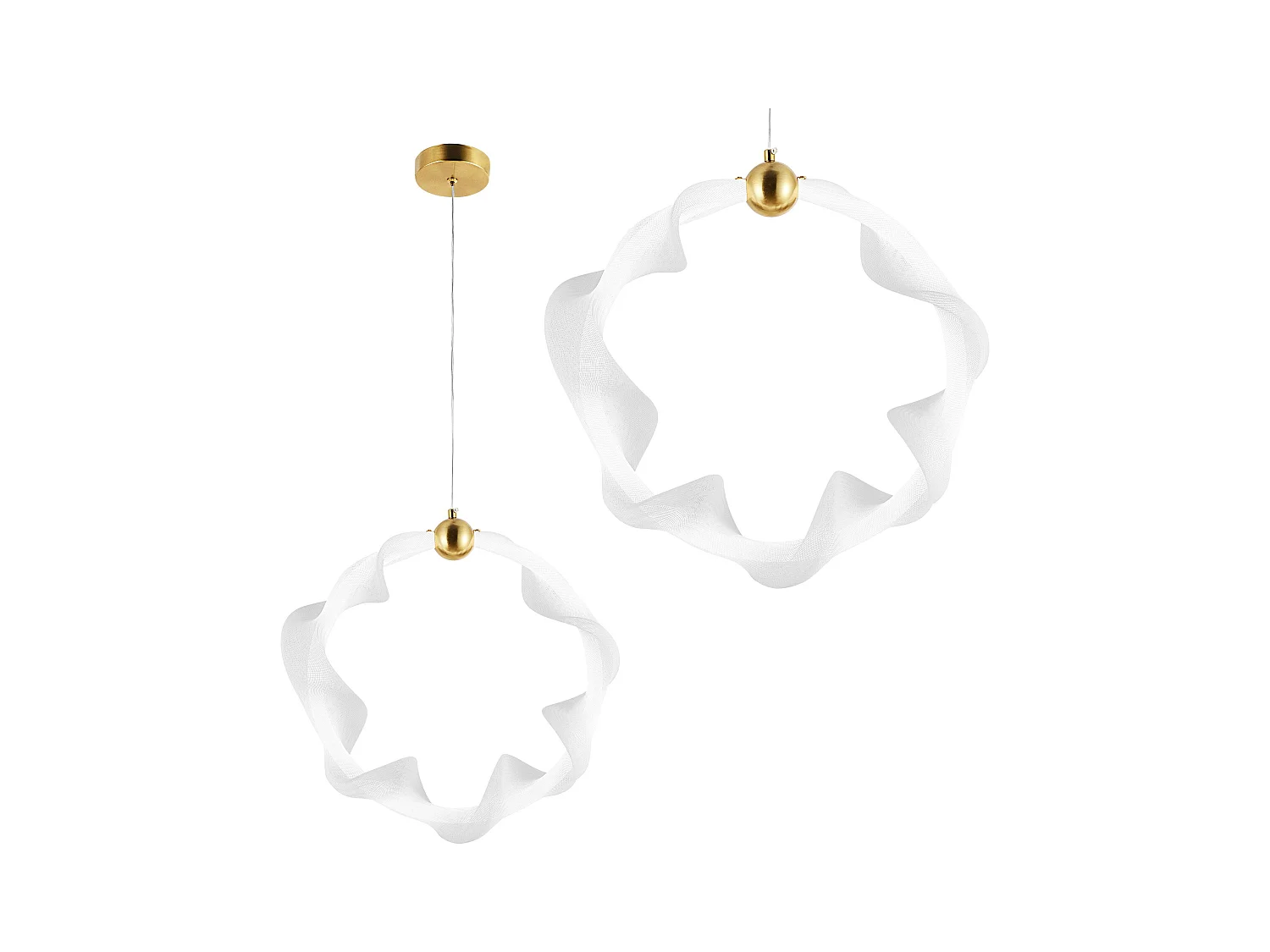 Hanglamp Led Toolight G014-1Cp White Gold
