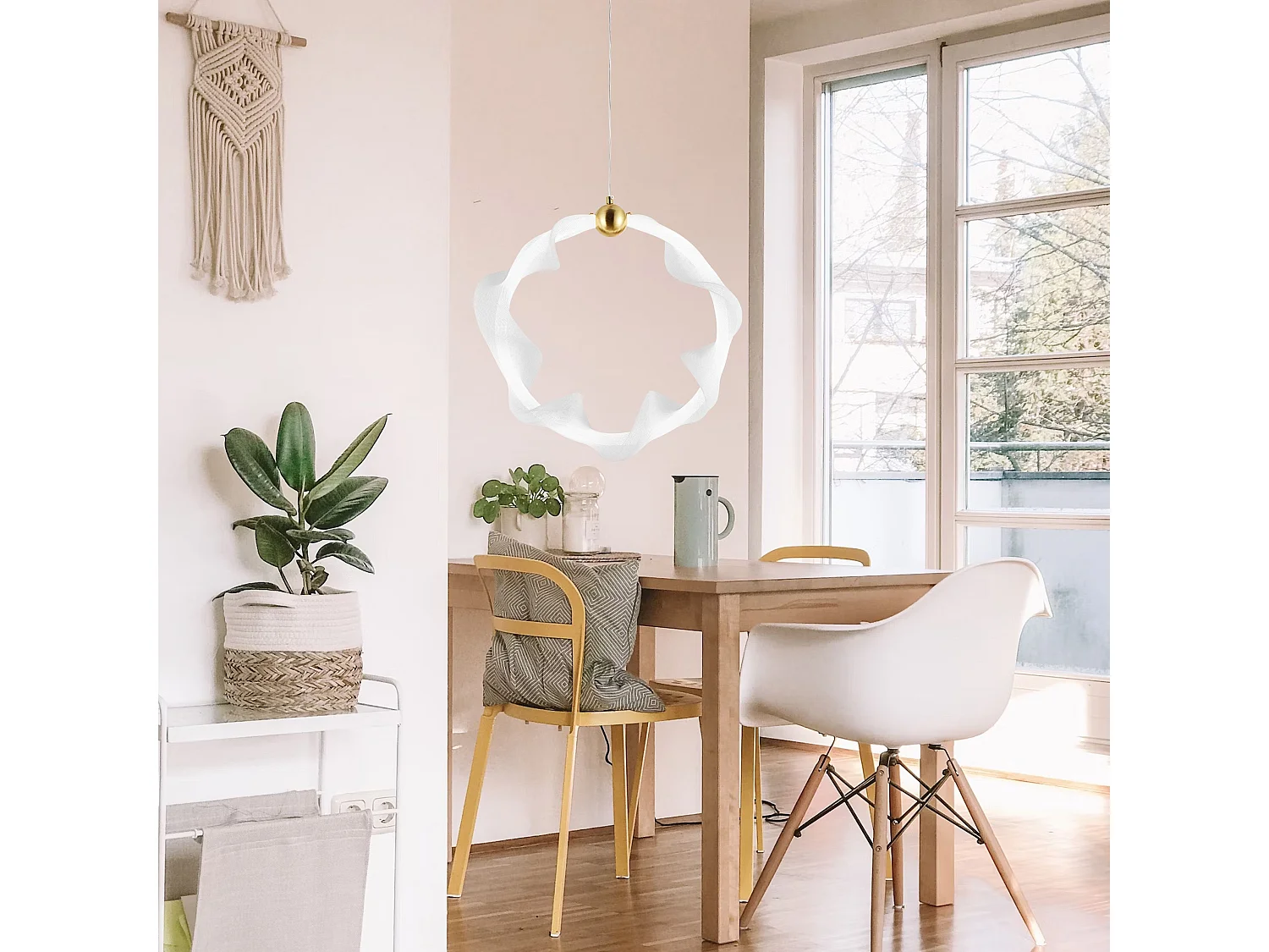 Lampe Suspendue Led Toolight G014-1Cp White Gold