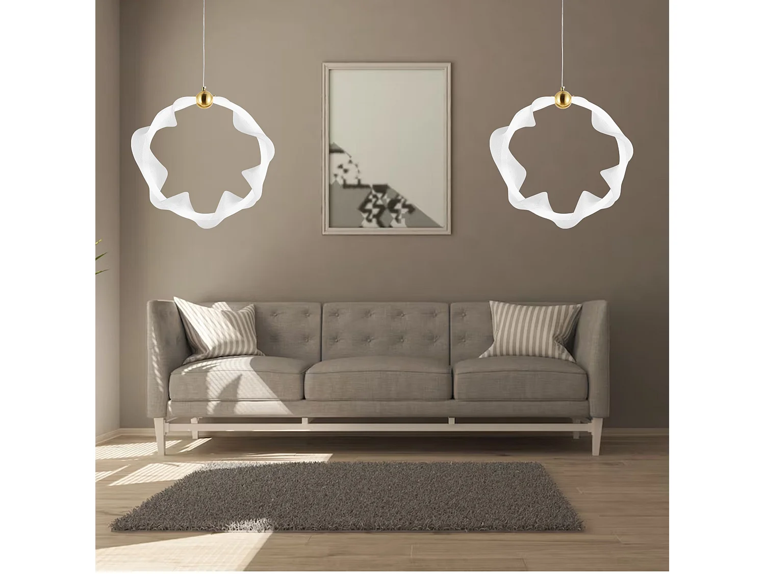 Lampe Suspendue Led Toolight G014-1Cp White Gold