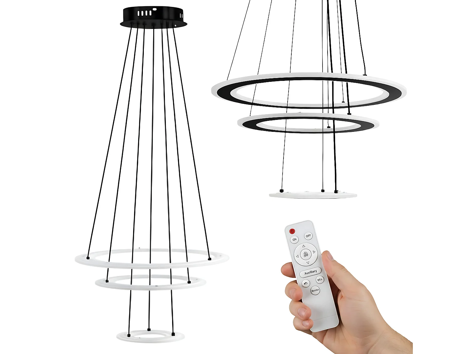 Toolight G040-3CP LED pendellampa + fjärrkontroll