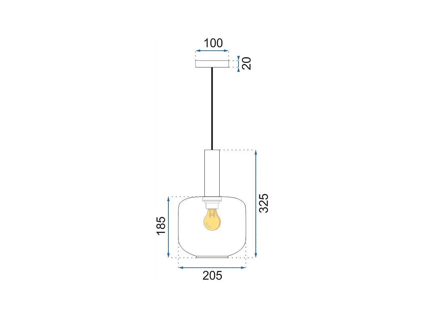 Lampe Suspendue Toolight App462-1Cp Green