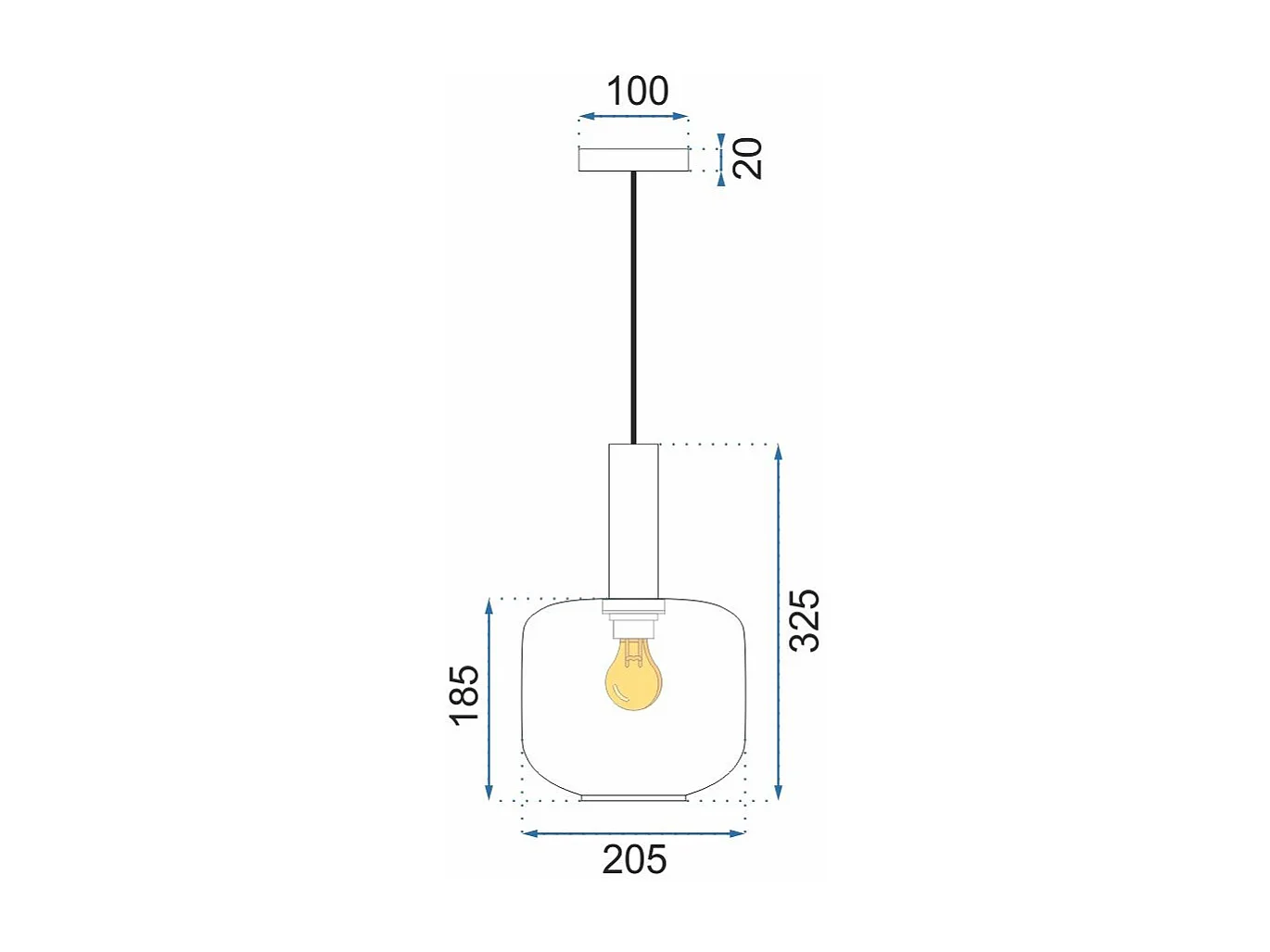 Lampe Suspendue Toolight App462-1Cp Green