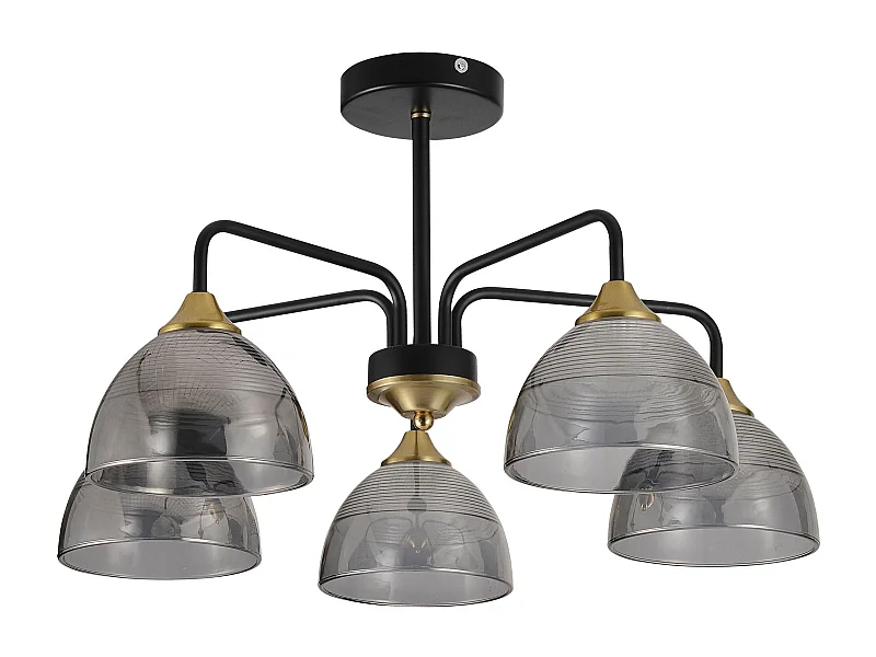 Hanglamp Toolight G085-5C Black Grey