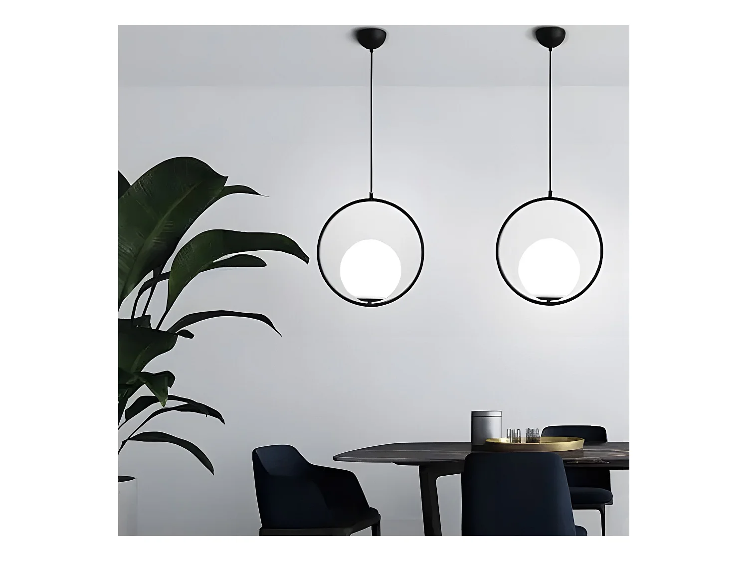 Lampe Suspendue Toolight G110-1W Black White