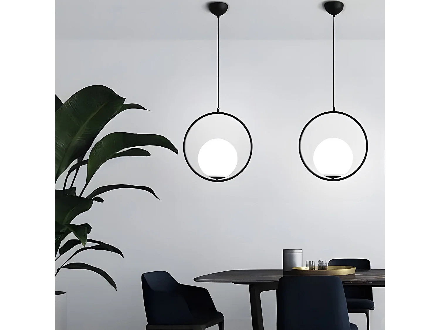 Lampe Suspendue Toolight G110-1W Black White