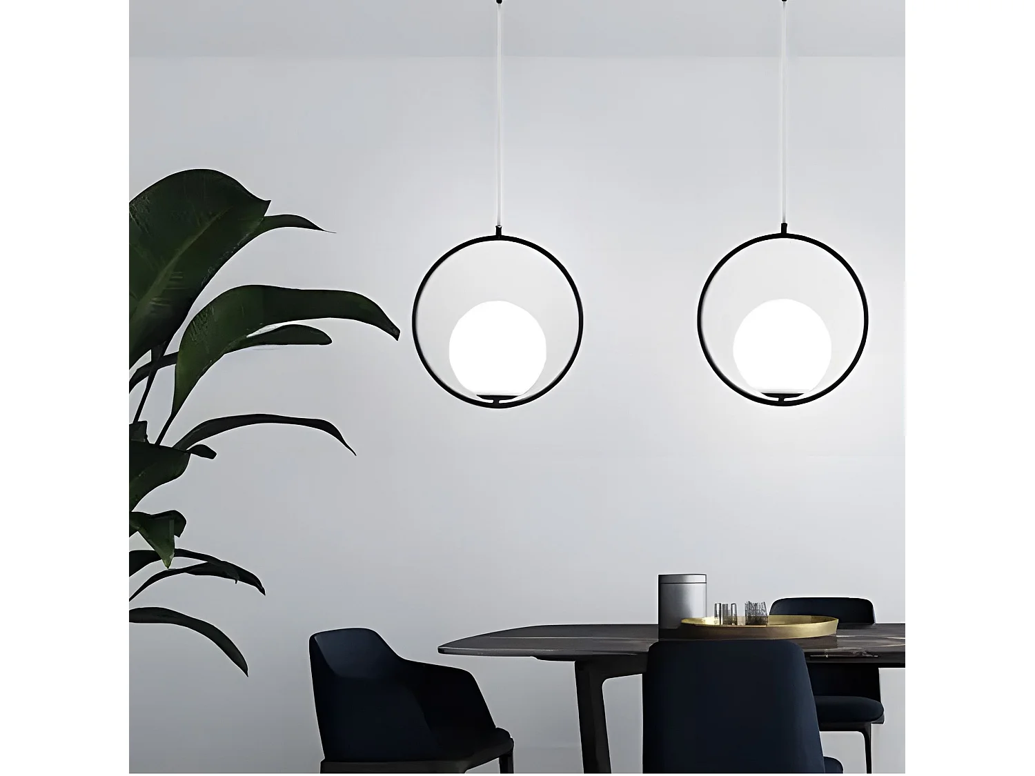 Lampe Suspendue Toolight G110-1W Black White
