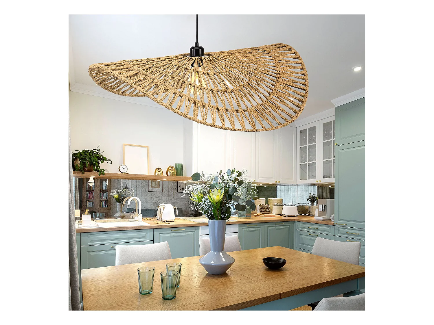 Lampe Suspendue Toolight App1740-1Cp Beige 80Cm