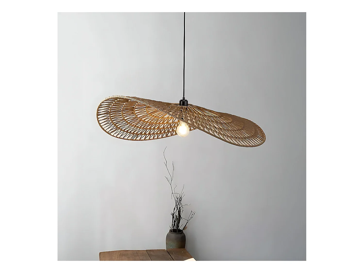 Lampe Suspendue Toolight App1740-1Cp Beige 80Cm