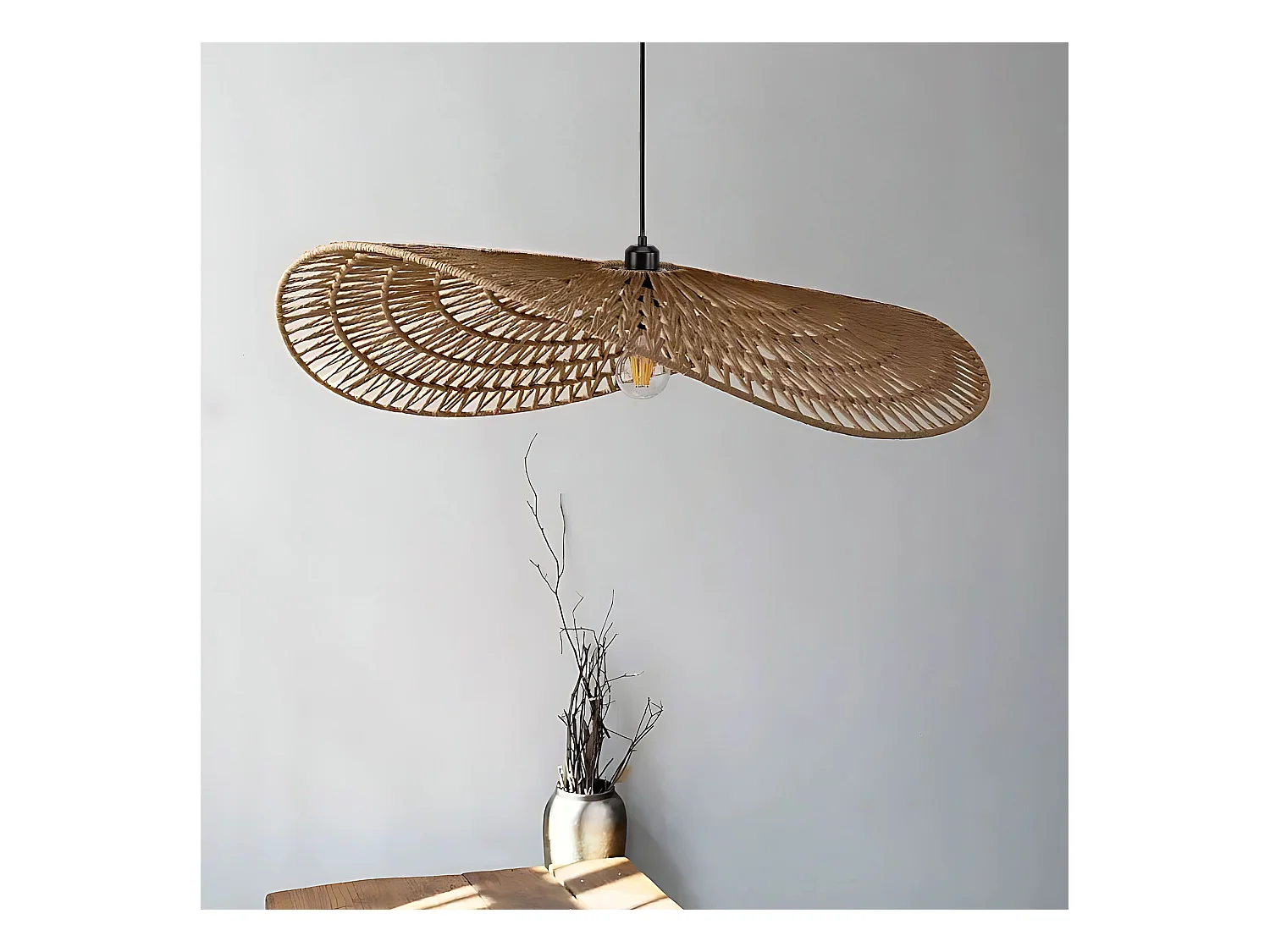 Lampe Suspendue Toolight App1740-1Cp Beige 80Cm