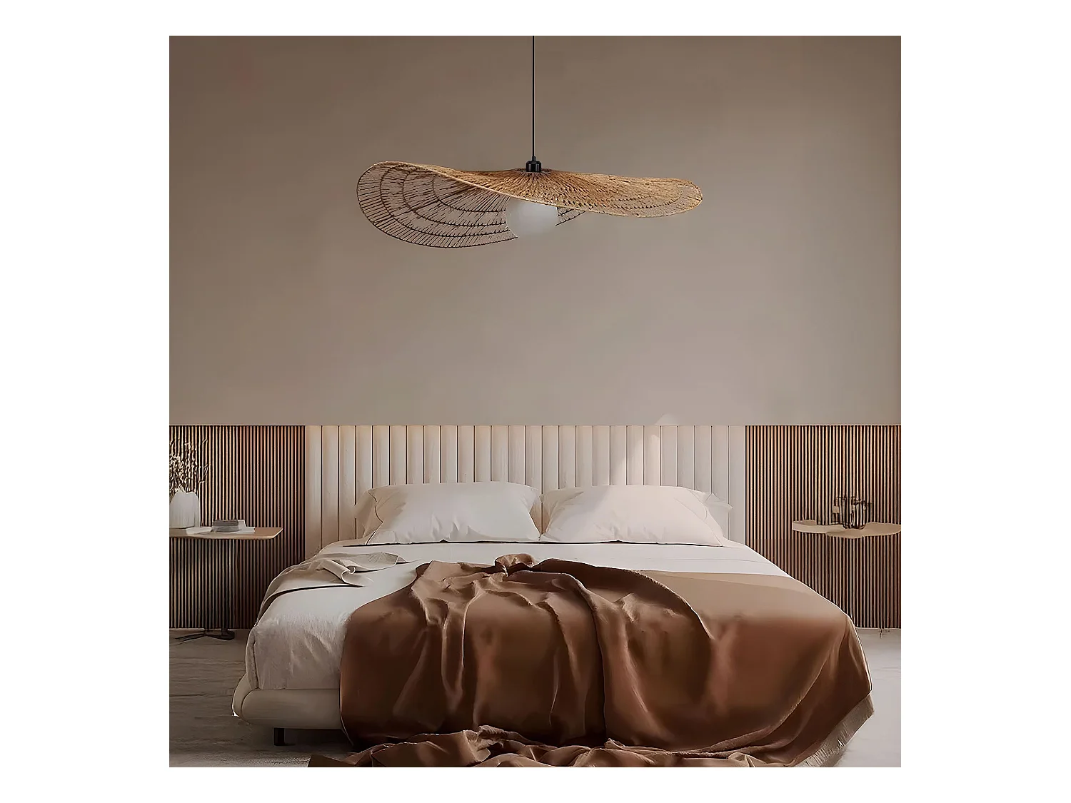 Lampe Suspendue Toolight App1740-1Cp Beige 80Cm