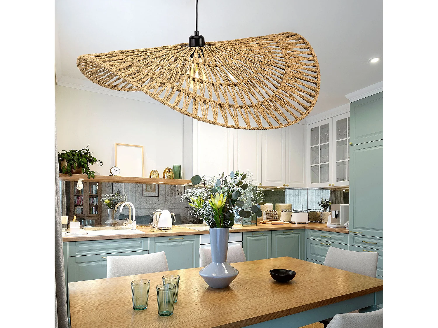 Lampe Suspendue Toolight App1740-1Cp Beige 80Cm