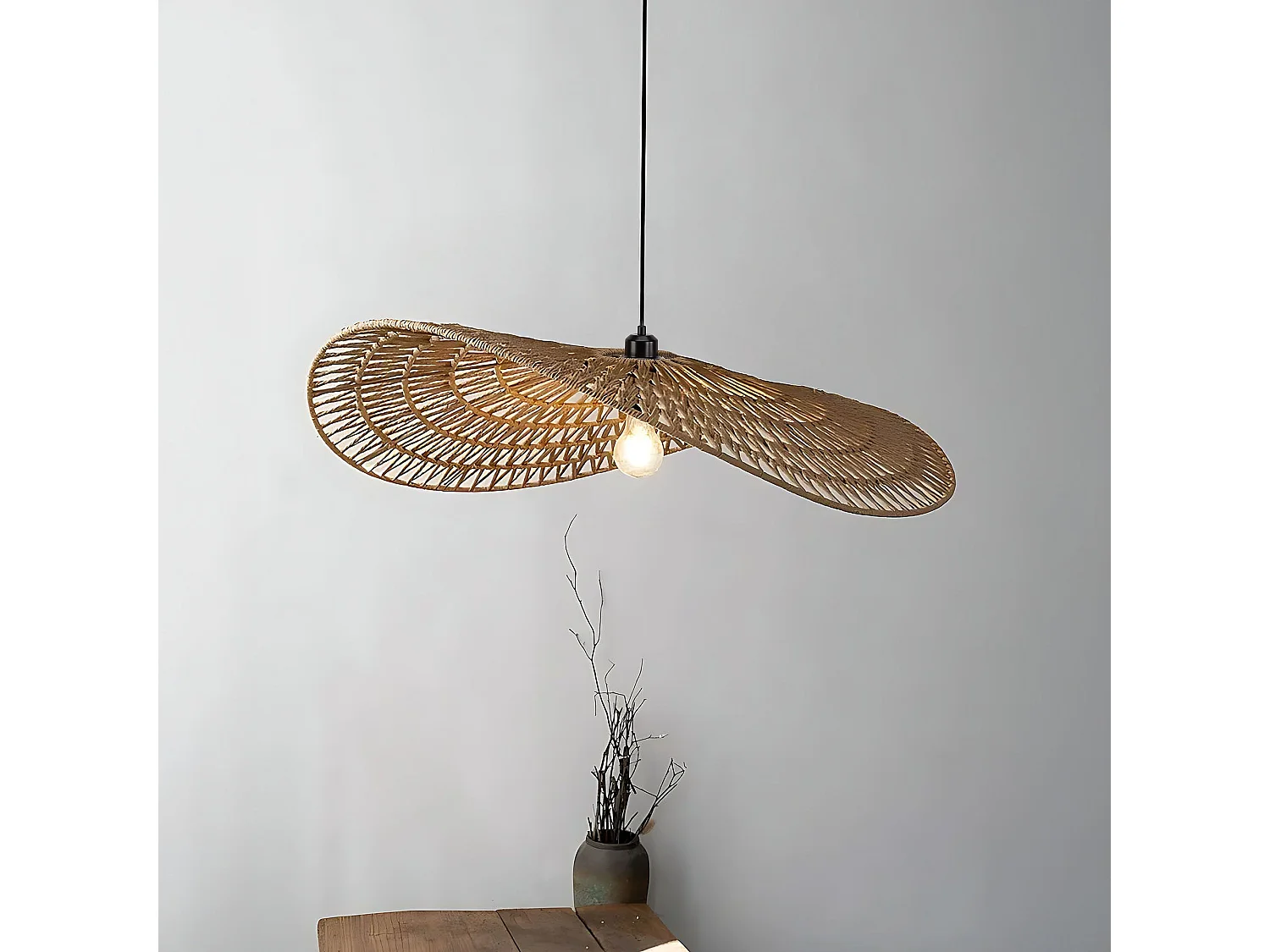 Lampe Suspendue Toolight App1740-1Cp Beige 80Cm