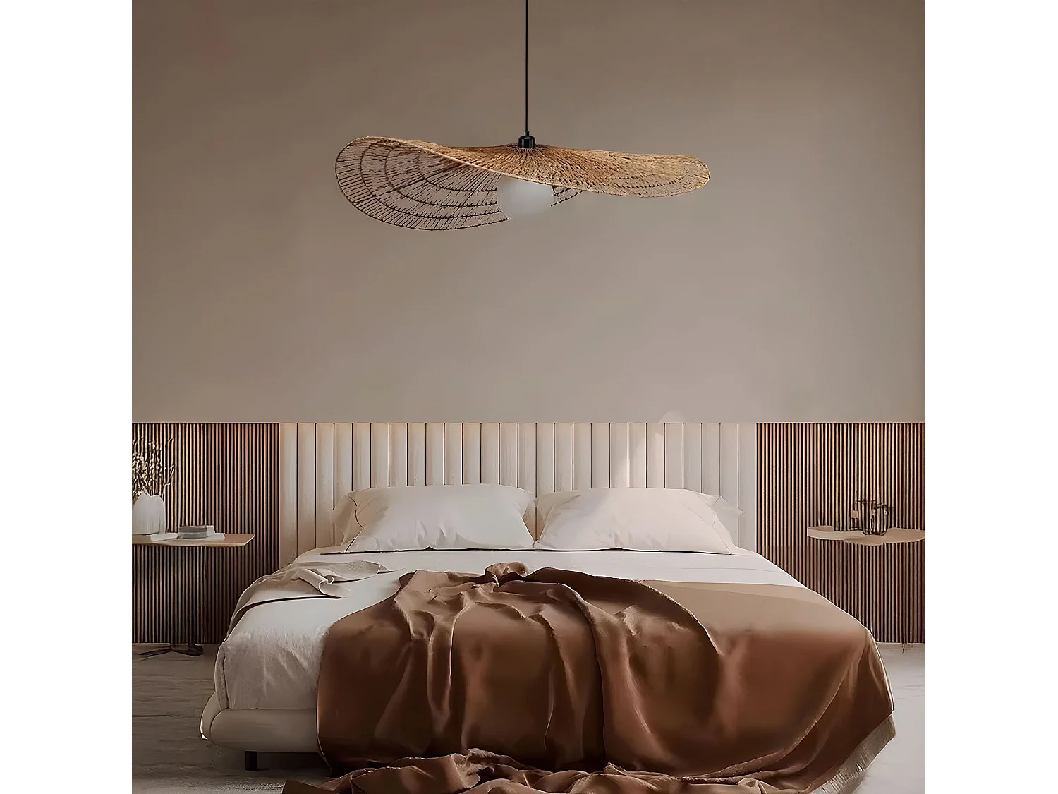 Lampe Suspendue Toolight App1740-1Cp Beige 80Cm