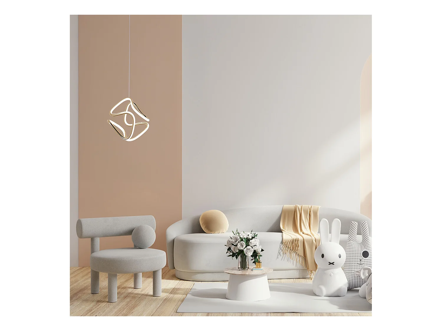 Lampe Suspendue Led Toolight G067-Cp Gold