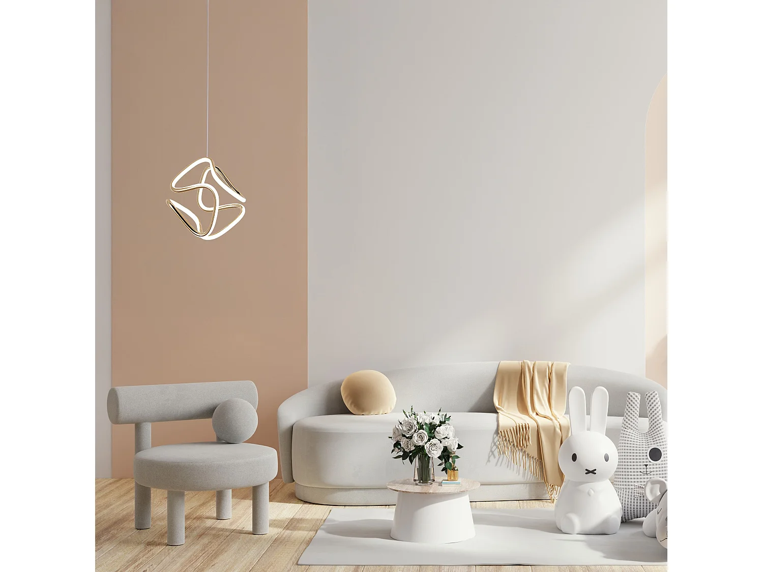 Hanglamp Led Toolight G067-Cp Gold