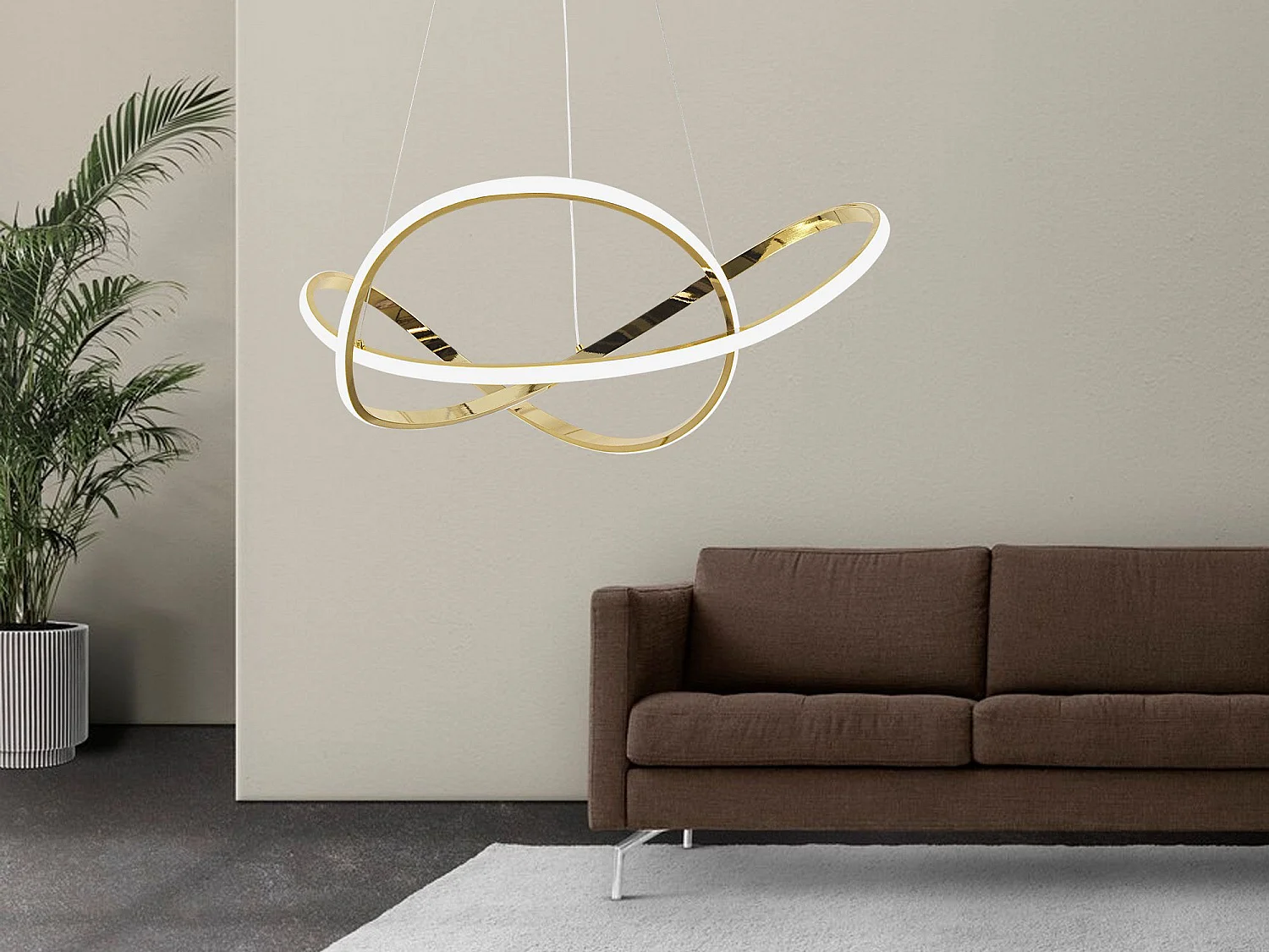 Lampe Suspendue Led Toolight G078-1Cp Gold