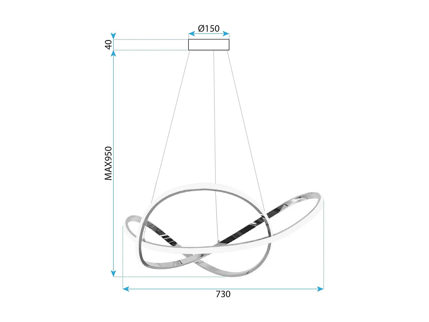Lampe Suspendue Led Toolight G078-1Cp Gold