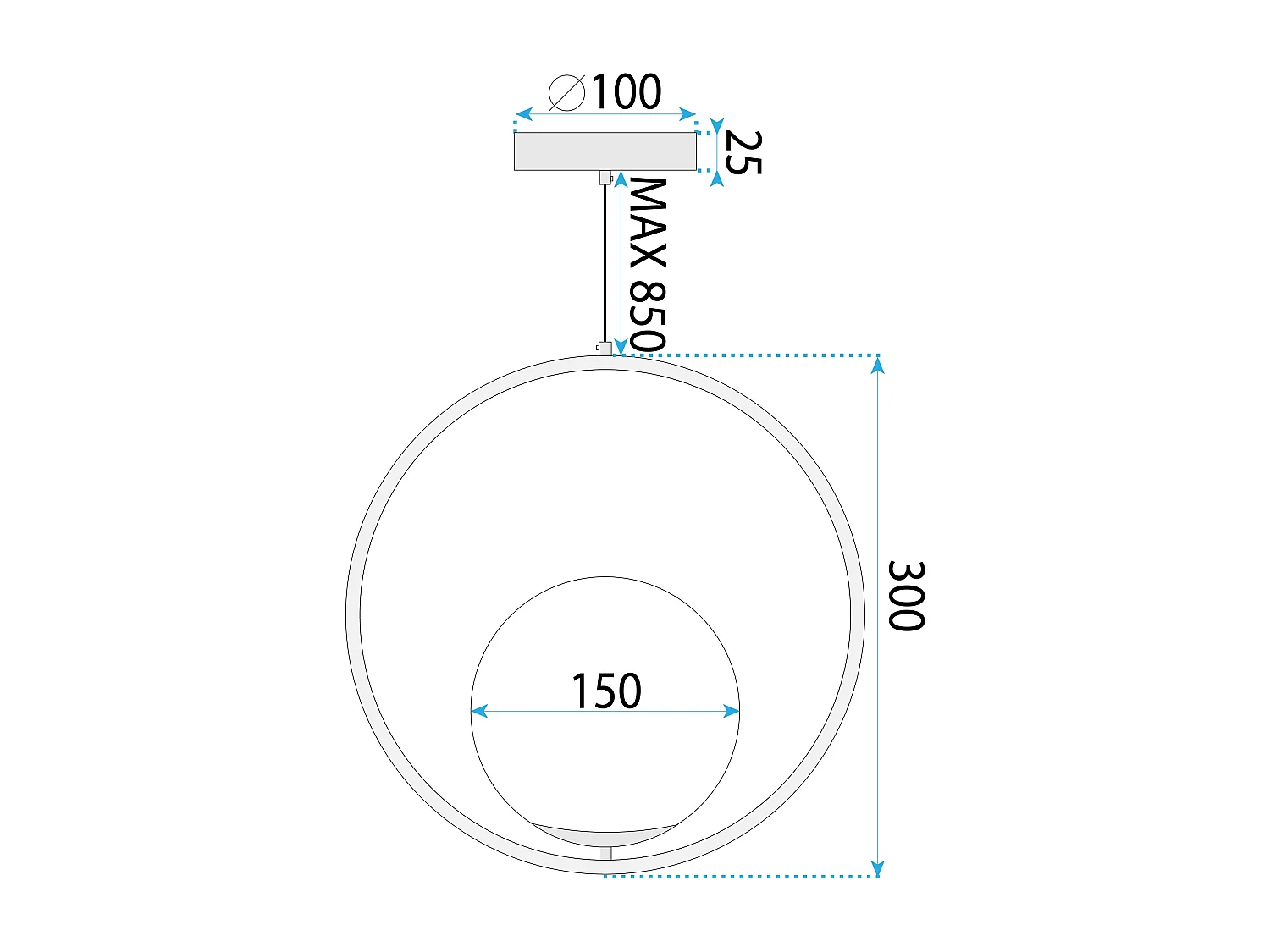 Lampe Suspendue Toolight G109-1W Gold White