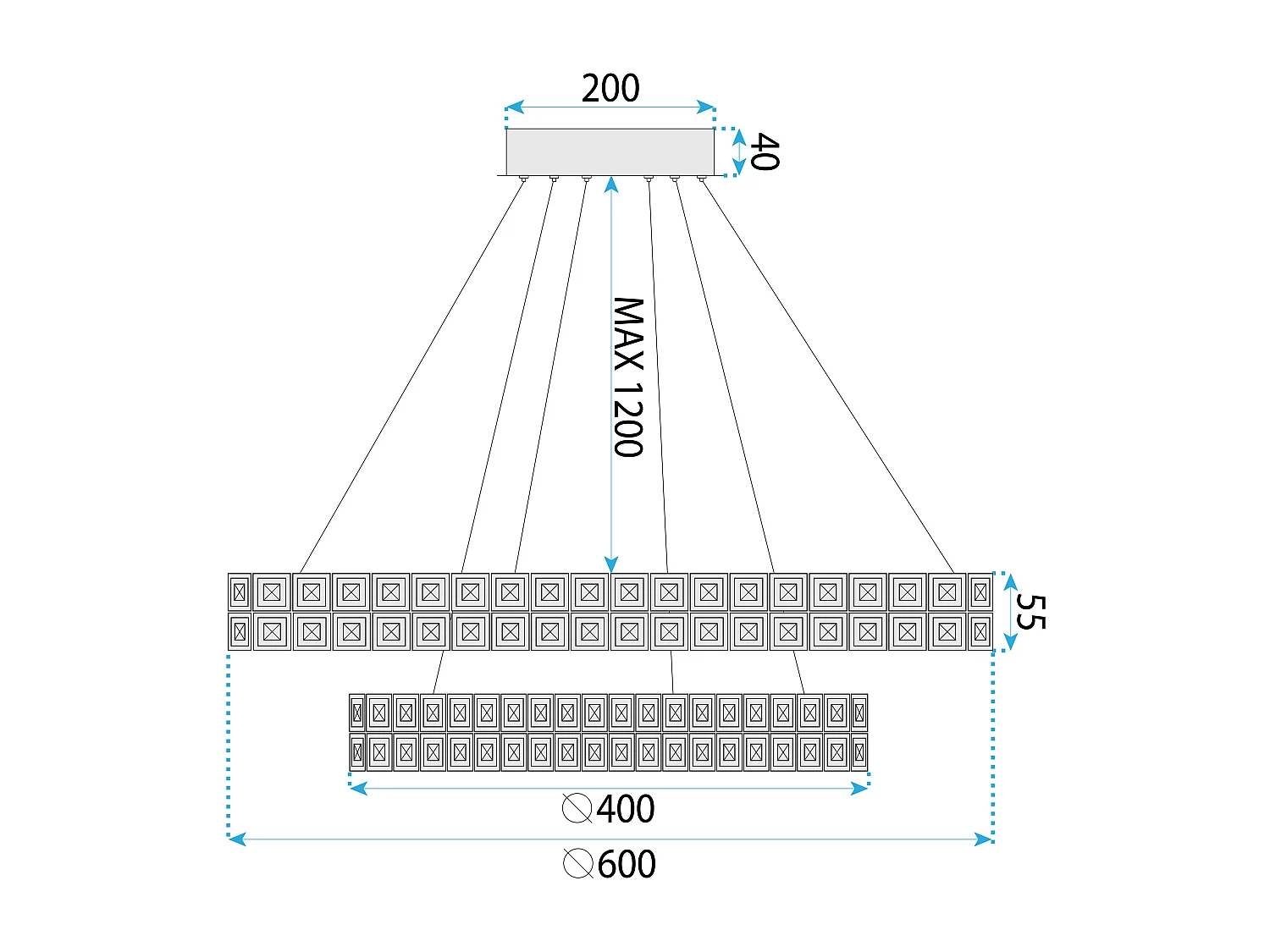 Lampe Suspendue Led Toolight Ms007-Cp Chrome