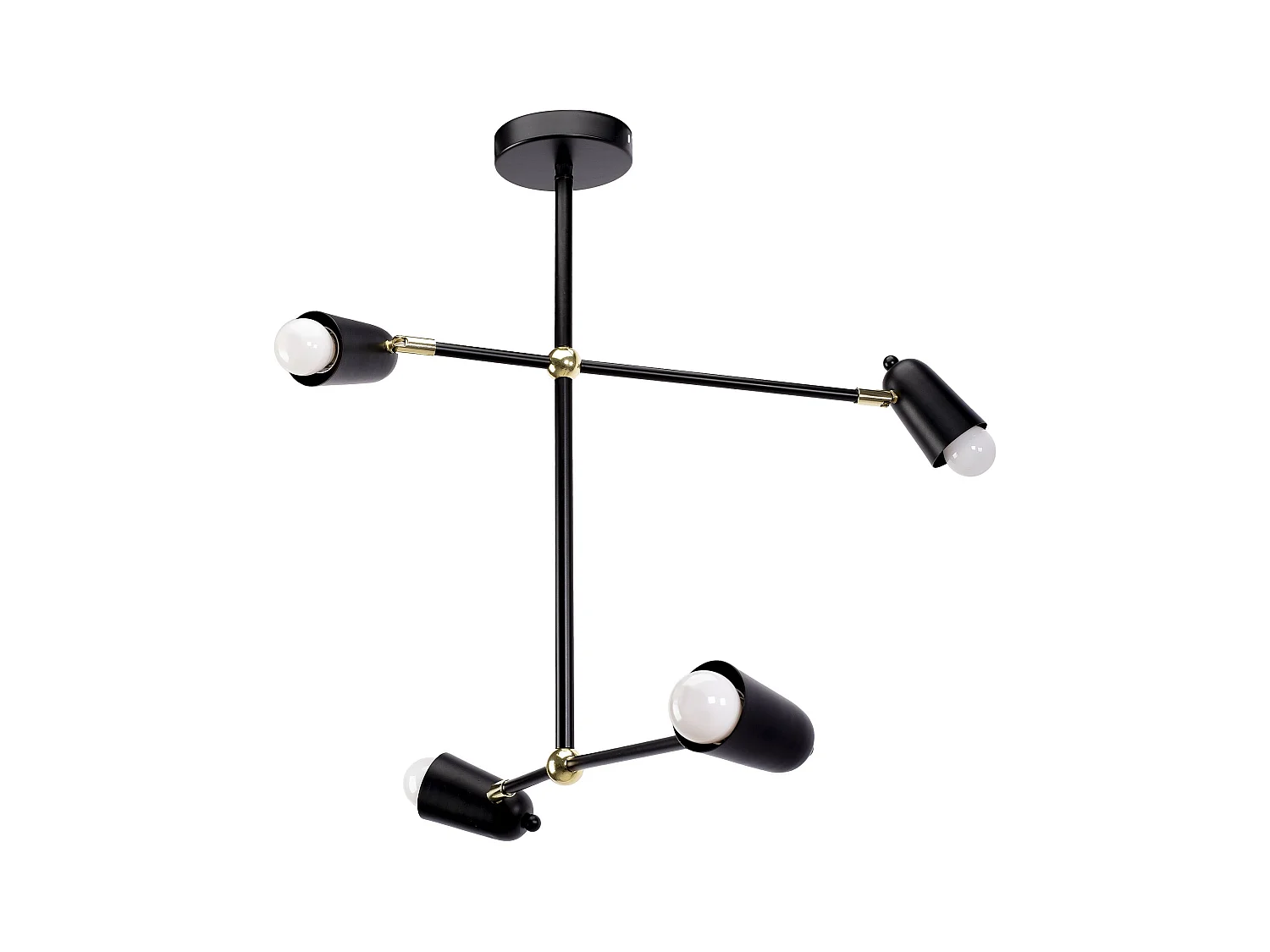 Lampe Suspendue Toolight App1708-4Cp Black Gold