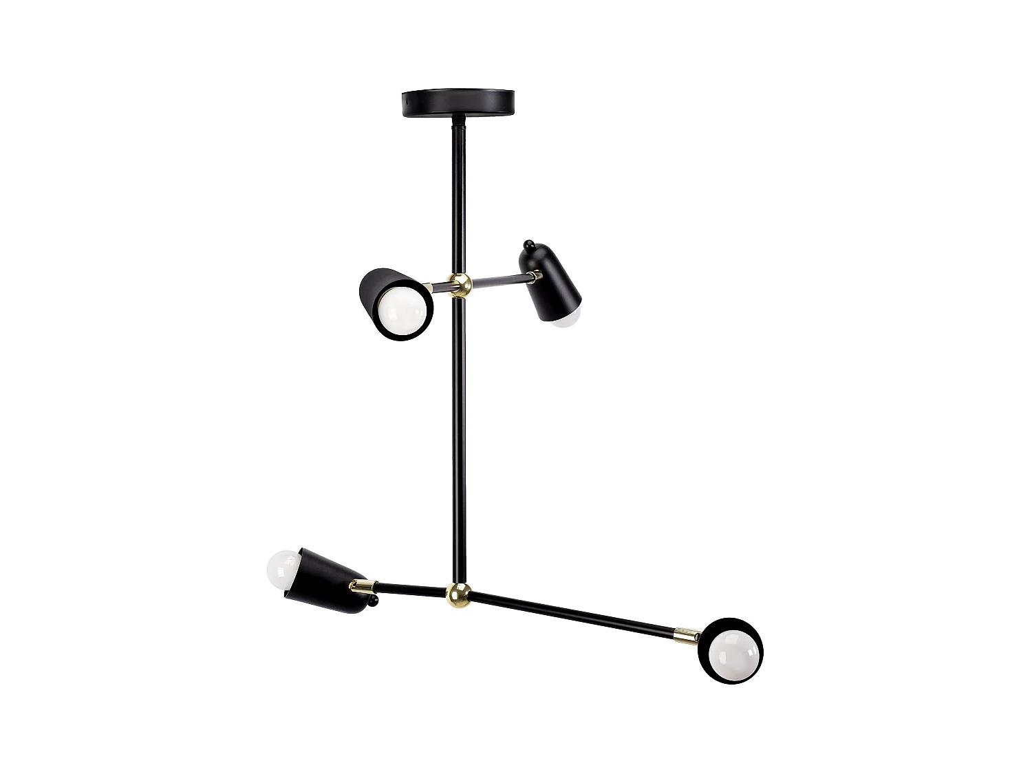 Lampe Suspendue Toolight App1708-4Cp Black Gold