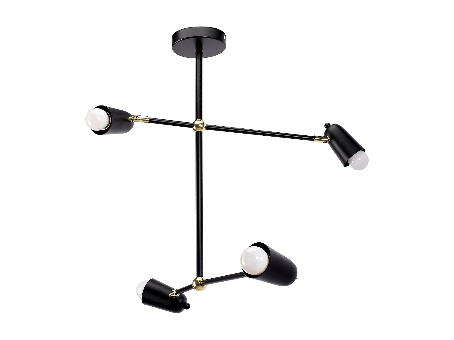 Lampe Suspendue Toolight App1708-4Cp Black Gold