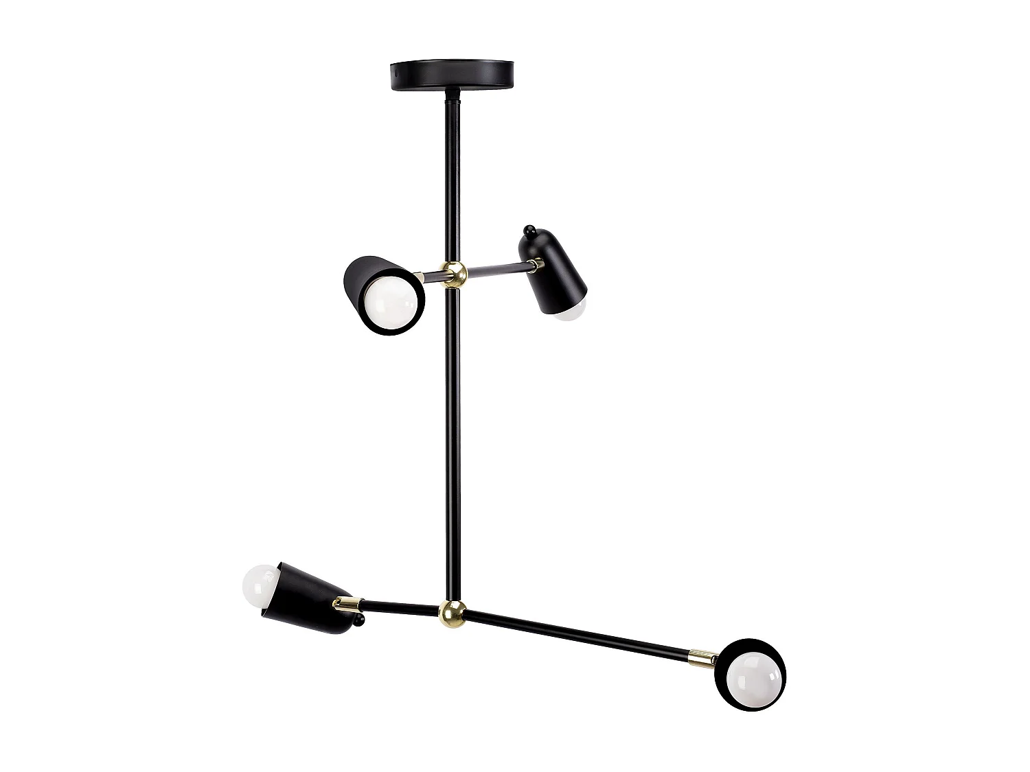 Lampe Suspendue Toolight App1708-4Cp Black Gold