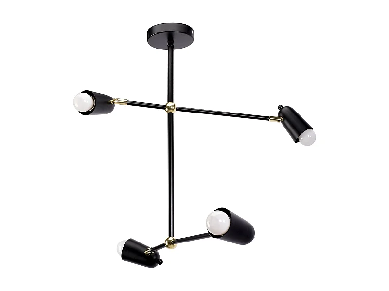 Hängelampe Toolight App1708-4Cp Black Gold
