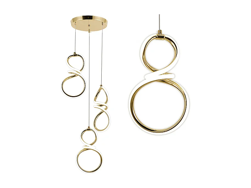 Lampe Suspendue Led Toolight G073-3Cpr Gold