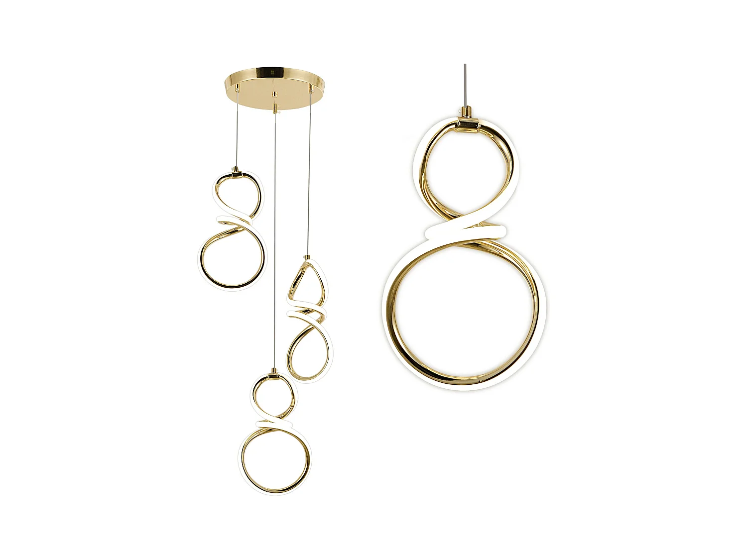 Lampe Suspendue Led Toolight G073-3Cpr Gold