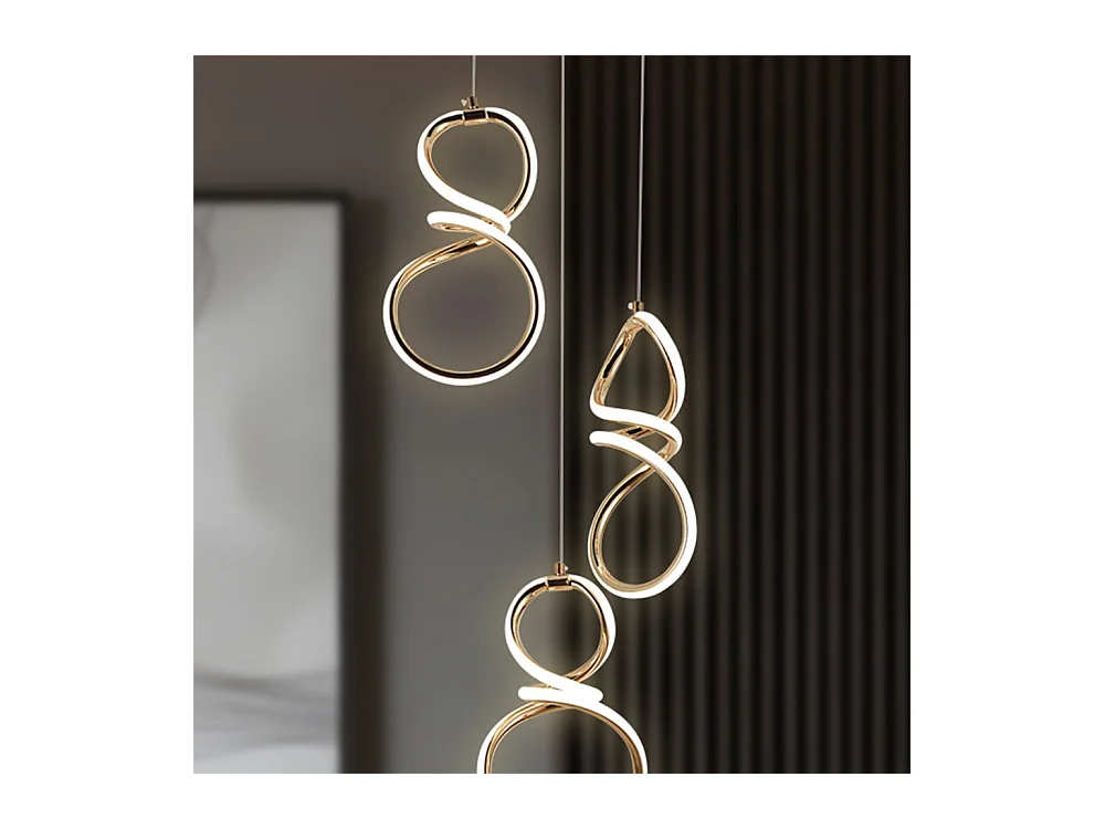 Lampe Suspendue Led Toolight G073-3Cpr Gold