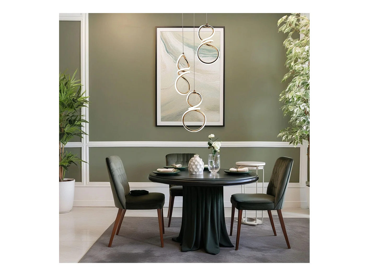 Lampe Suspendue Led Toolight G073-3Cpr Gold