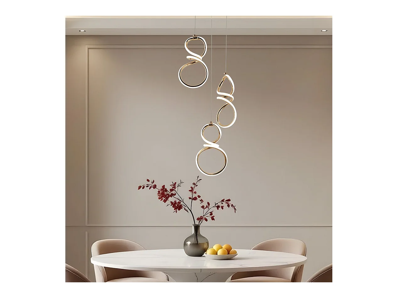 Lampe Suspendue Led Toolight G073-3Cpr Gold