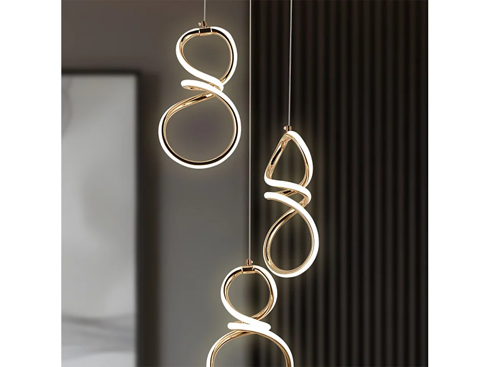 Lampe Suspendue Led Toolight G073-3Cpr Gold